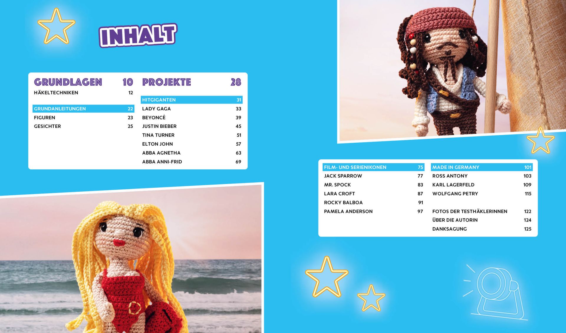 Promis und Stars häkeln - 15 Kult-Stars aus Film, Musik und Fernsehen als Amigurumis häkeln