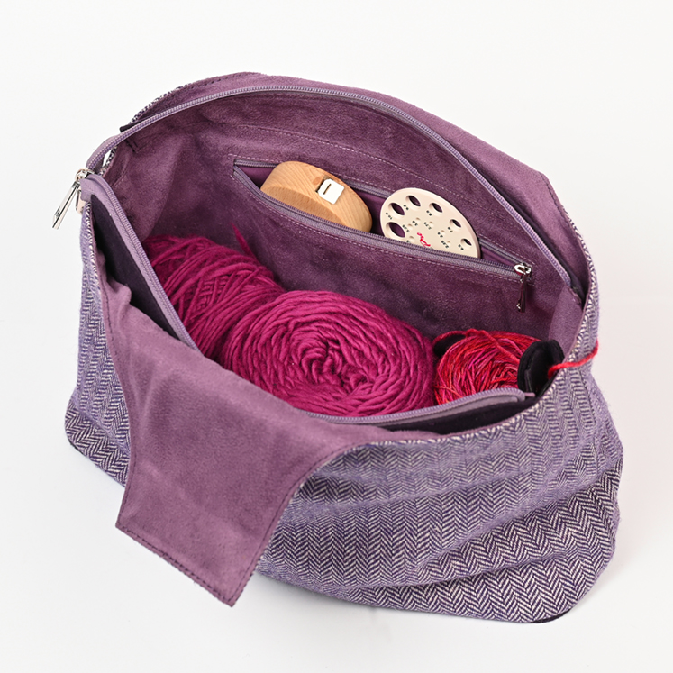 Handgelenktasche Snug Collection (Purple Tweed + Felt)