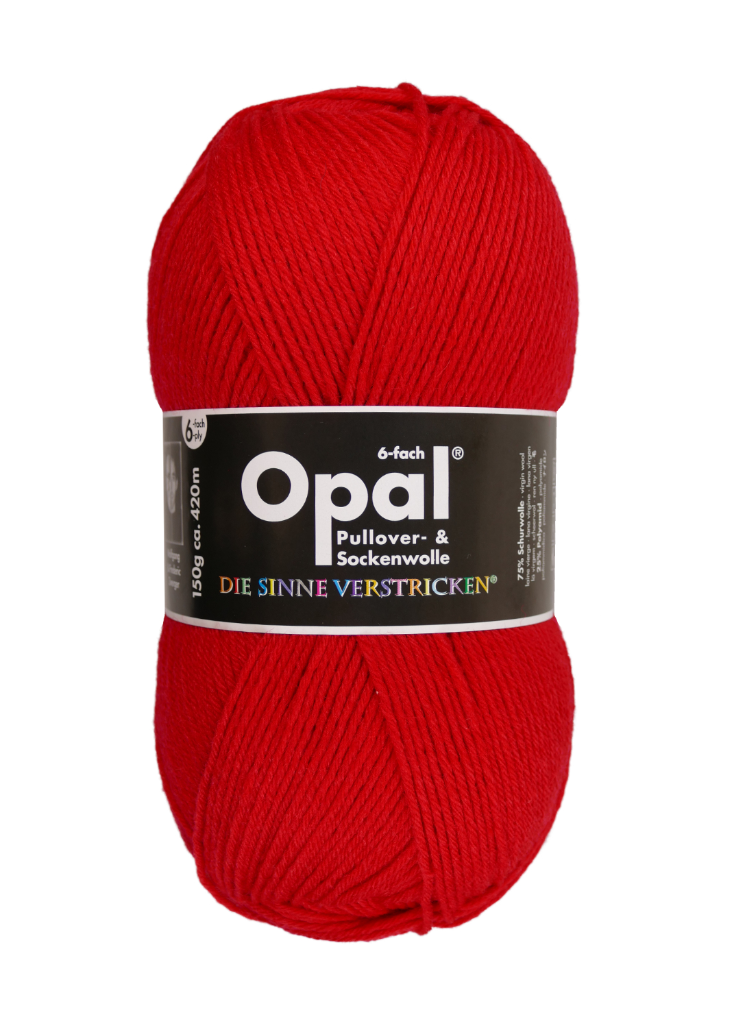 OPAL Uni - 6-fach Sockenwolle 7900 - rot