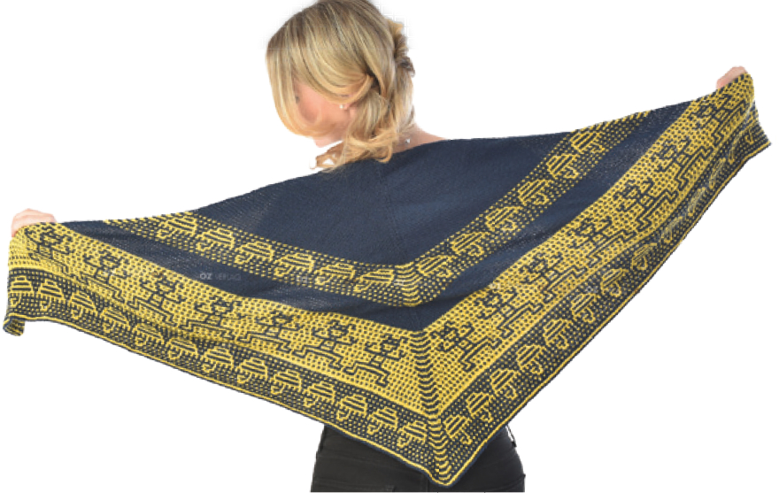 Dancing in the Rain - aus dem Buch Noch mehr Mosaiktücher stricken | Einzelanleitung | Wolle Timona Linie 110  | Stricken | Sylvie Rasch