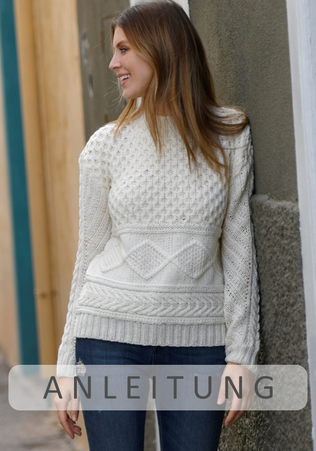Pullover im Mustermix | Einzelanleitung | Wolle My Fair Linie 449  | Stricken | ONline
