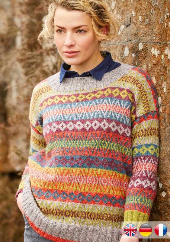 Pullover Bessie | Wollpaket mit Felted Tweed | Stricken