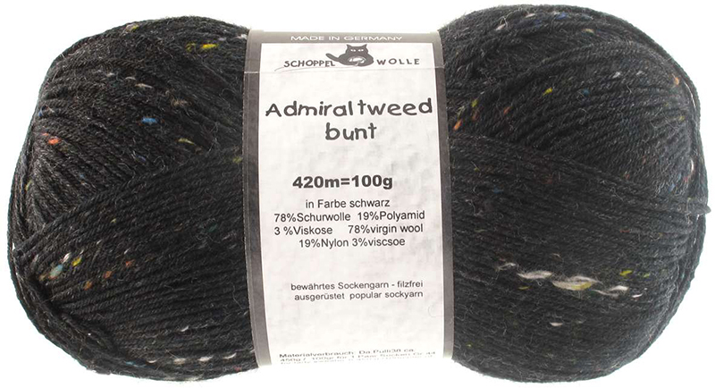 Admiral Tweed bunt von Schoppel 0880 - Schwarz