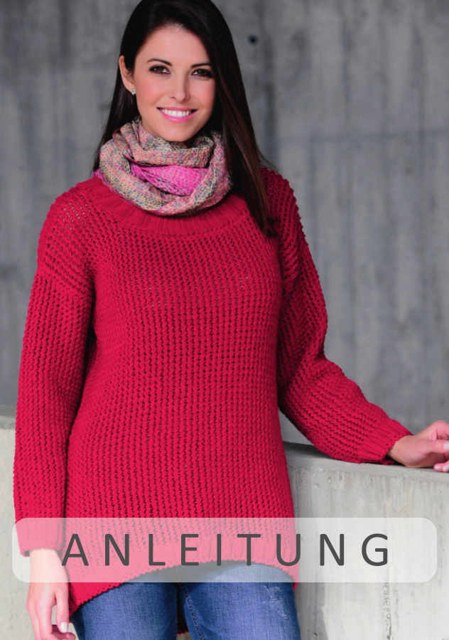 Strukturpullover mit Rückenschlitz | Einzelanleitung | Wolle Timona Linie 110  | Stricken | ONline