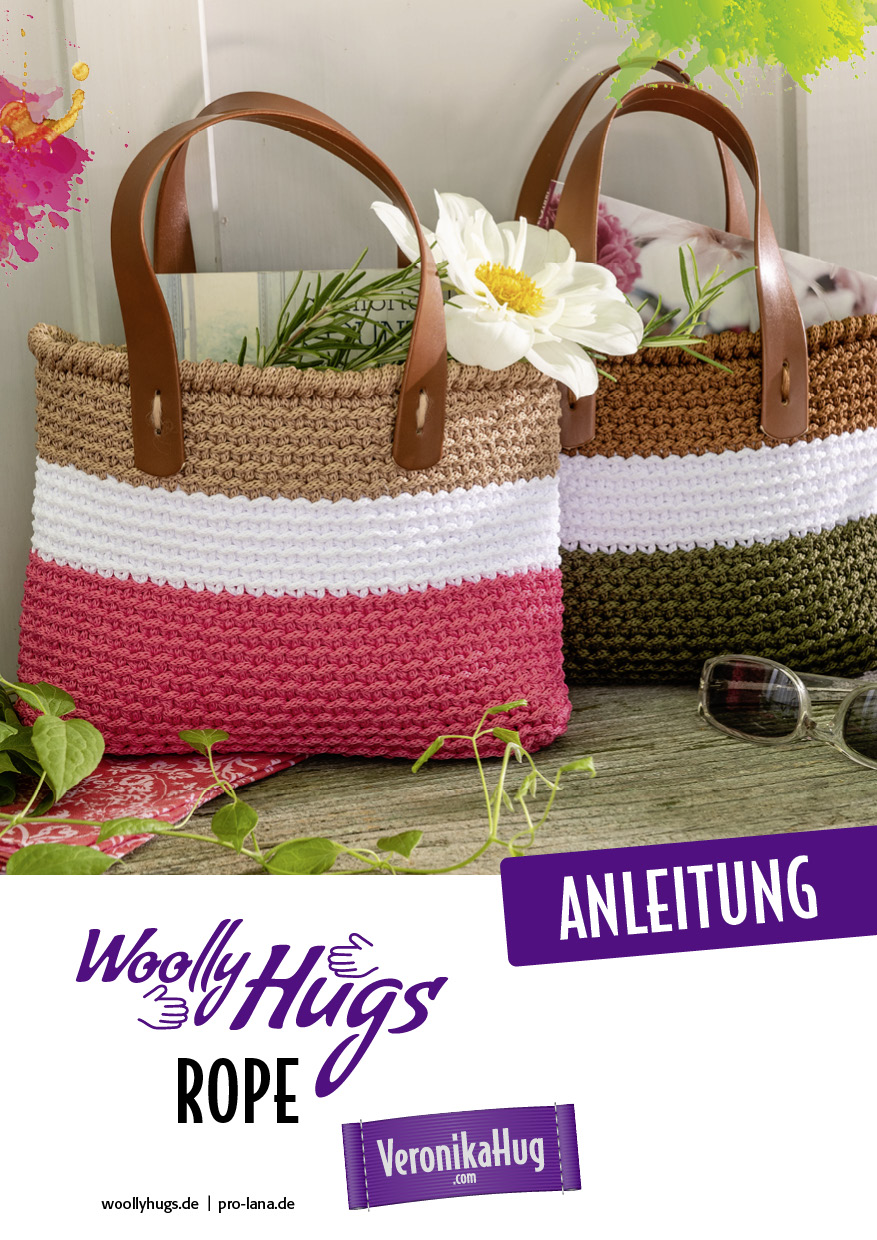 2 Täschchen | Einzelanleitung | Wolle Rope  | Häkeln | Veronika Hug, Woolly Hugs