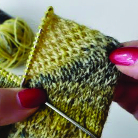 Bumerangferse verstärkt - Nadelspiel | Anleitung | Wolle Supersocke 100 Linie 3 Color 4-fach  | Stricken | Sylvie Rasch
