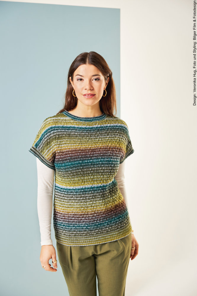Kurzarmpulli Dschungel | Anleitungsheft | Wolle Paint Socks  | Stricken | Veronika Hug, Woolly Hugs, Christophorus Verlag