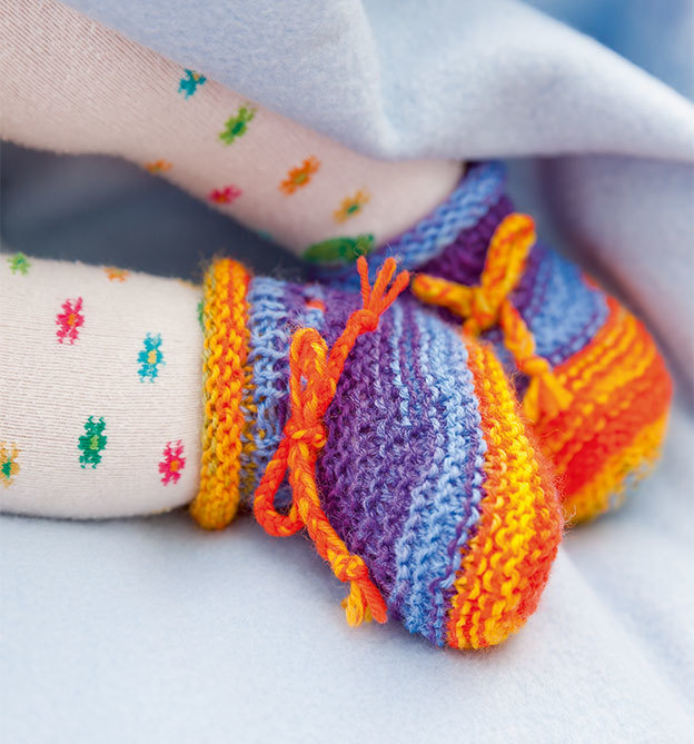 Baby-Schühchen stricken - Für wirklich warme Füße Baby-Schühchen stricken - Für wirklich warme Füße