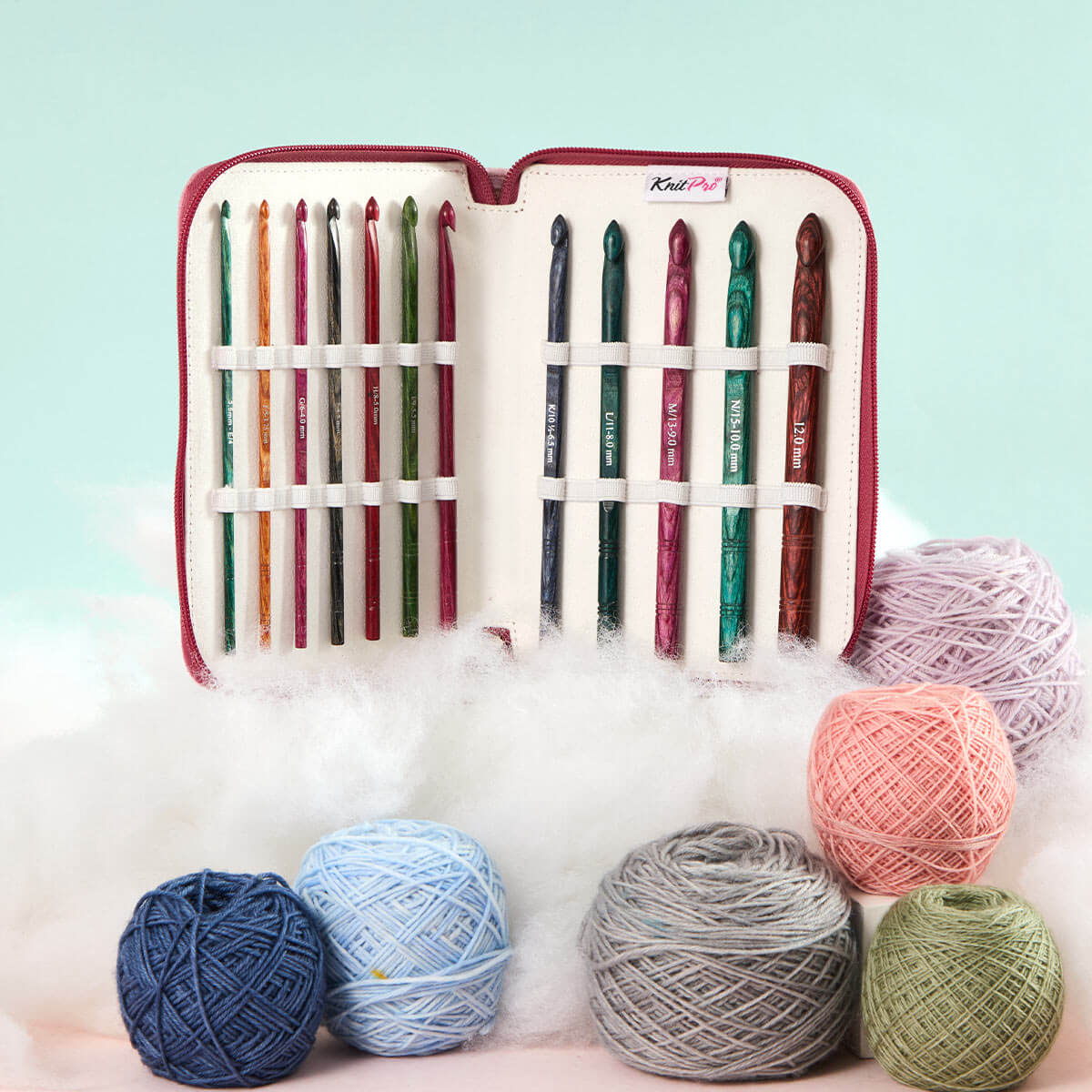 Häkelnadel Set Dreamz Holz 3,50 - 12,00 mm Grande von knit pro Häkelnadel Set Dreamz Holz 3,50 - 12,00 mm Grande von knit pro