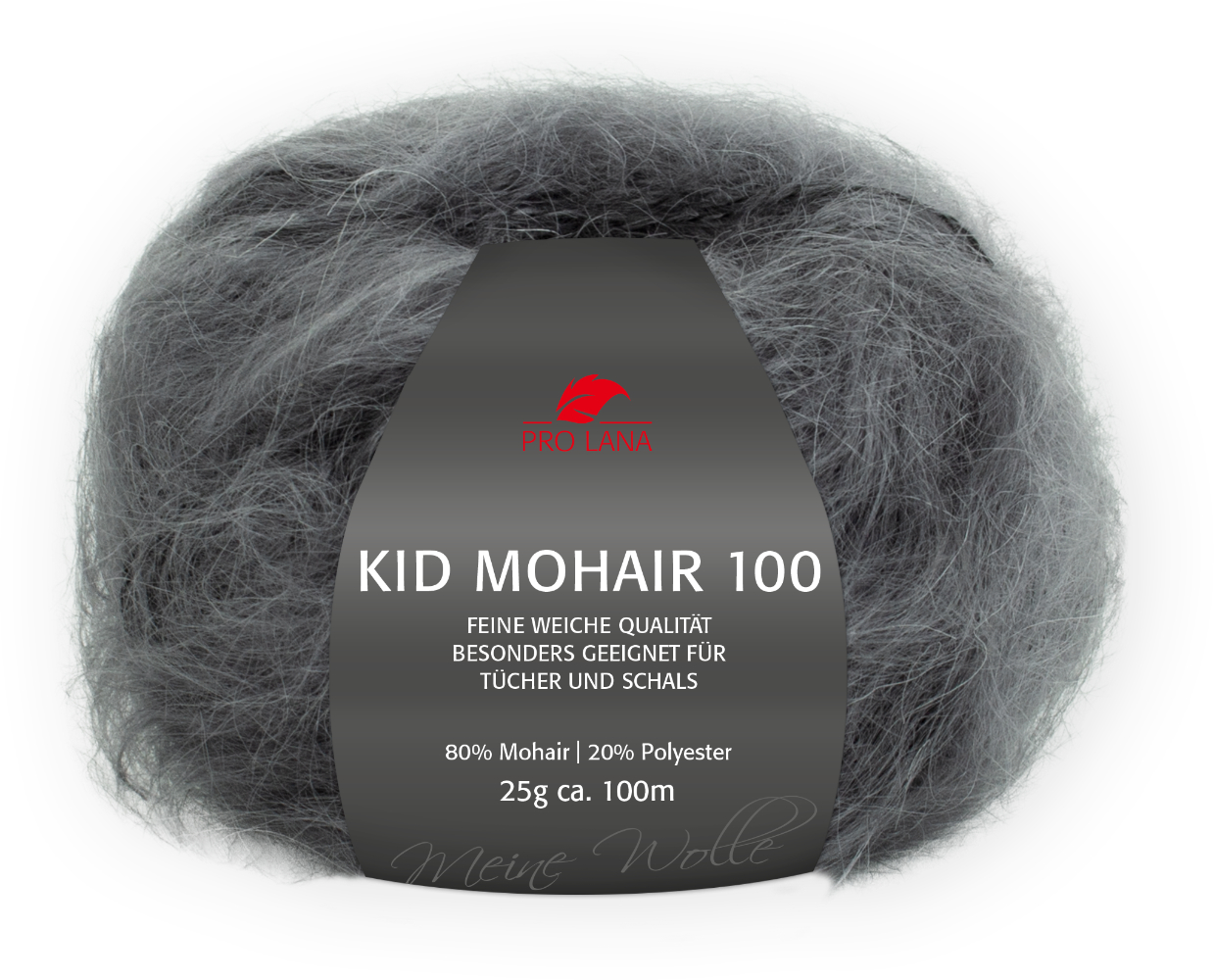 Kid Mohair 100 von Pro Lana 0096 - anthrazit