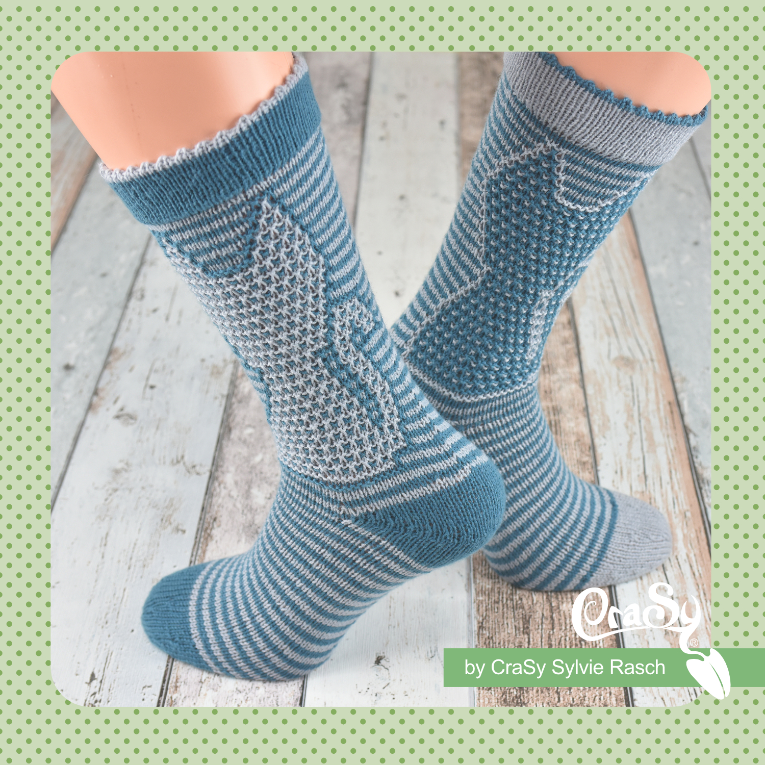Socke Knitty Kitty | Einzelanleitung | Wolle Supersocke 100 Linie 3 Uni 4-fach  | Stricken | Sylvie Rasch