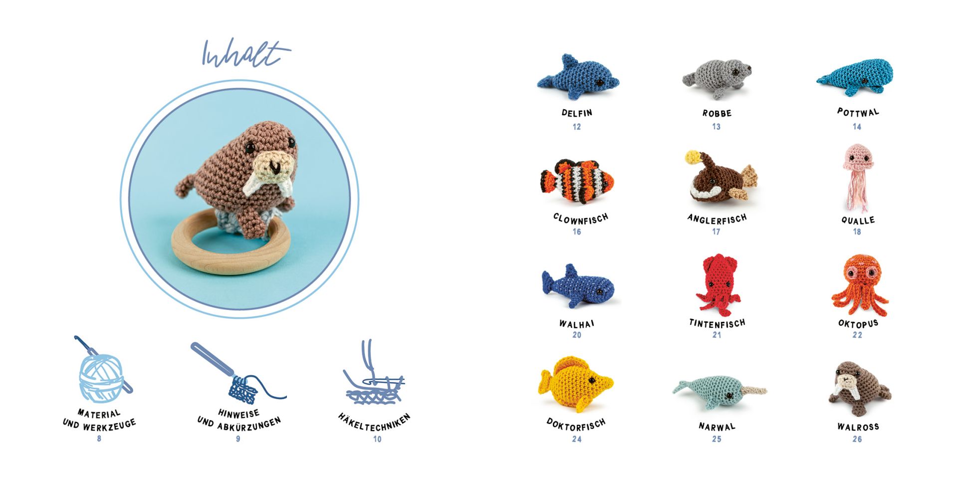 Mini-Amigurumis – süße Meeresbewohner