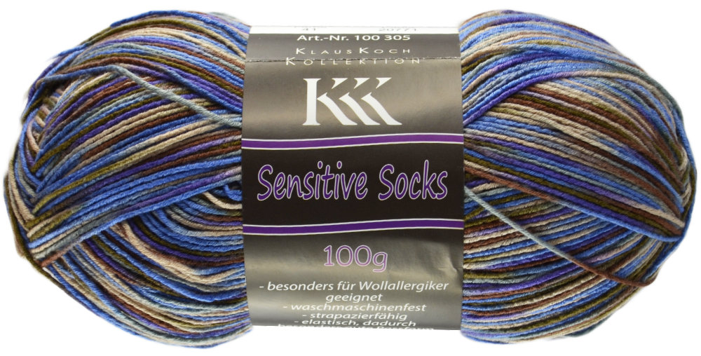Sensitive Socks Color von KKK 0041 - blau/braun/beige