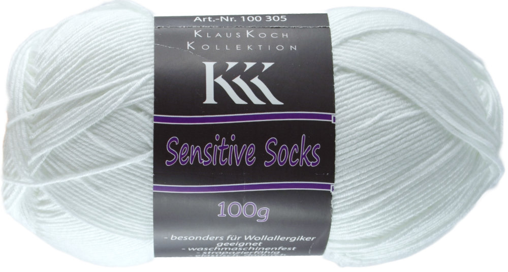 Sensitive Socks Uni von KKK 0030 - weiß