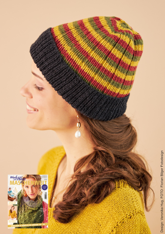 Ringelmütze | Anleitungsheft | Wolle Merino Silk Socks Stretch, 4-fach  | Stricken | Veronika Hug, Woolly Hugs, Christophorus Verlag