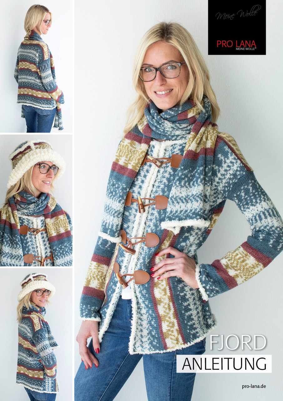 Jacke mit Schal & Mütze | Einzelanleitung | Wolle Fjord  | Stricken | Kathrin Parlatan