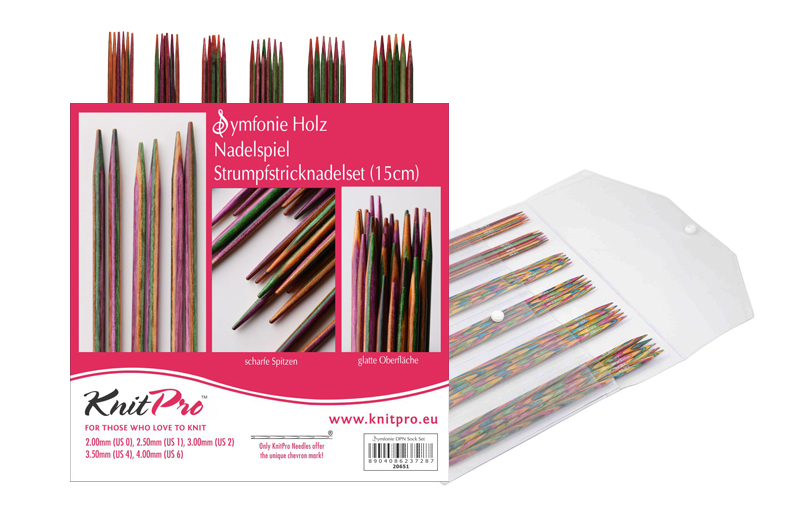 Nadelspiele Set Symfonie Holz 15 cm von knit pro