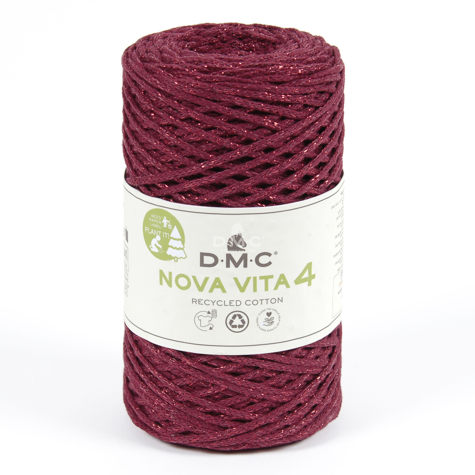 Nova Vita 4 Metallic Effects Häkel- Makramee und Strickgarn von DMC 0115 - rot metallic