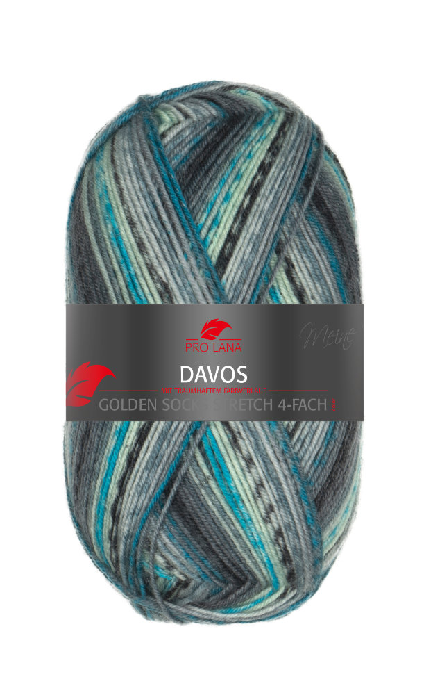 Davos - Golden Socks Stretch - 4-fach Sockenwolle von Pro Lana 0009
