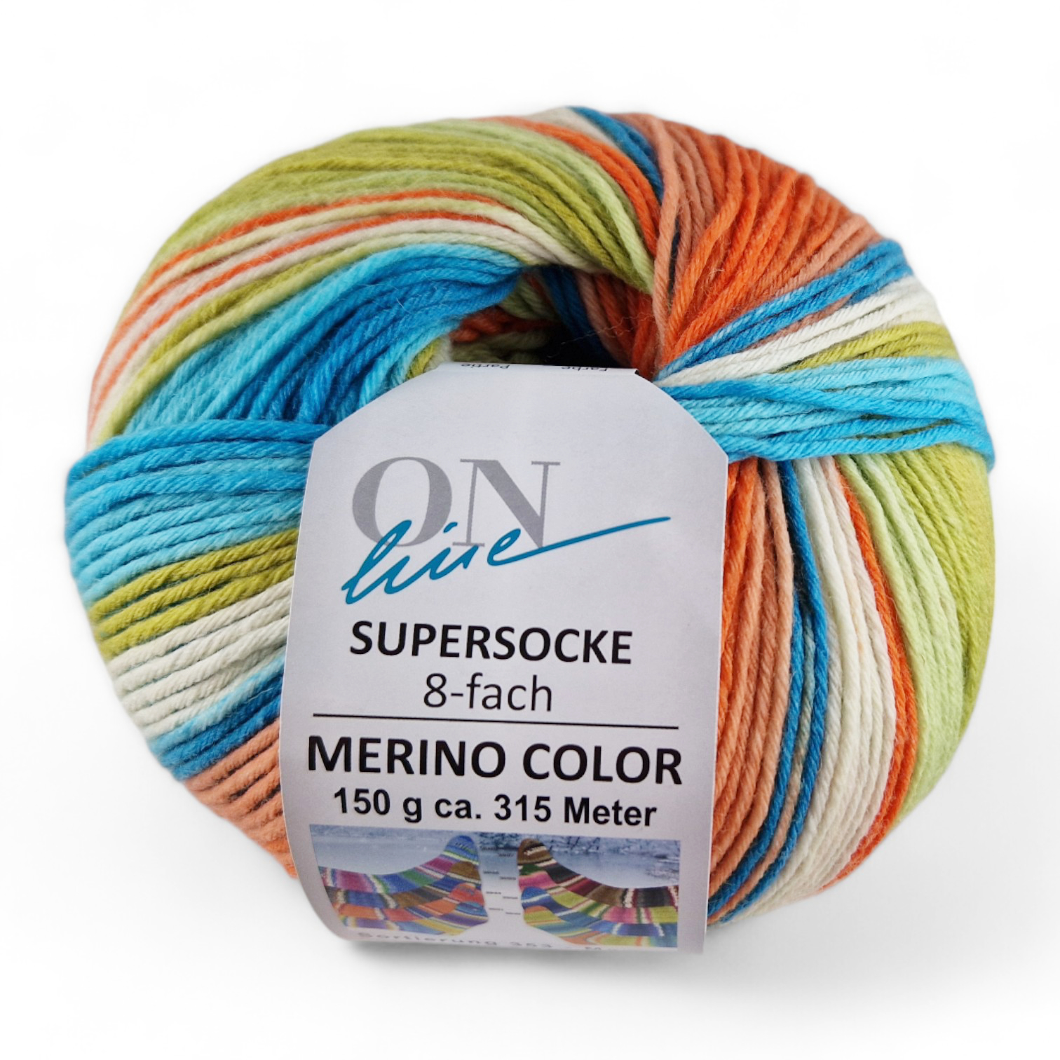 Supersocke 8-fach Merino Sort. 353 Color von ONline