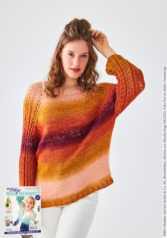 Pulli Sonnenuntergang | Wollpaket mit Sky | Stricken