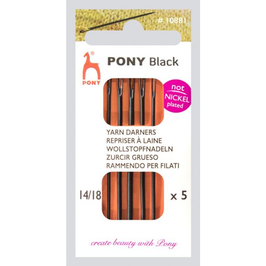 Wollnadeln Pony Black