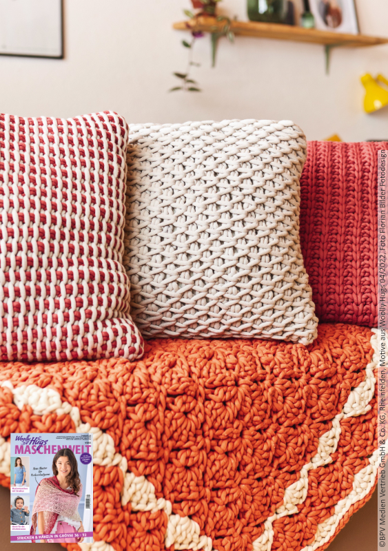 3-tlg Kissenset my Home | Anleitungsheft | Wolle Home  | Häkeln | Veronika Hug, Woolly Hugs, Christophorus Verlag