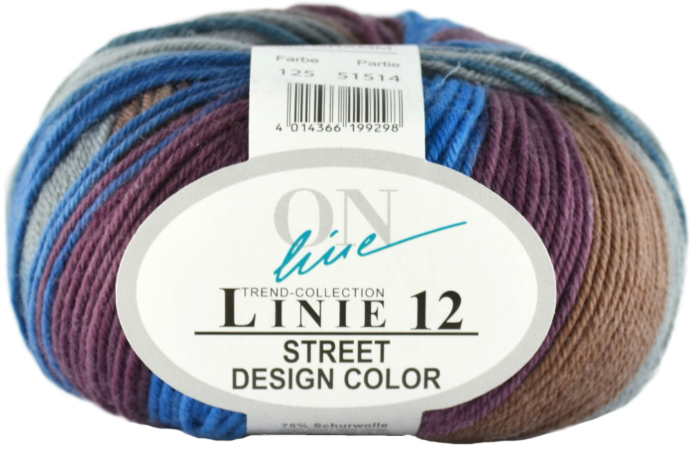 Street Design-Color Linie 12 von ONline 0125 - jeansblau/braun/grau