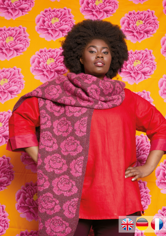 Pink Rose Stole | Wollpaket mit Felted Tweed | Stricken
