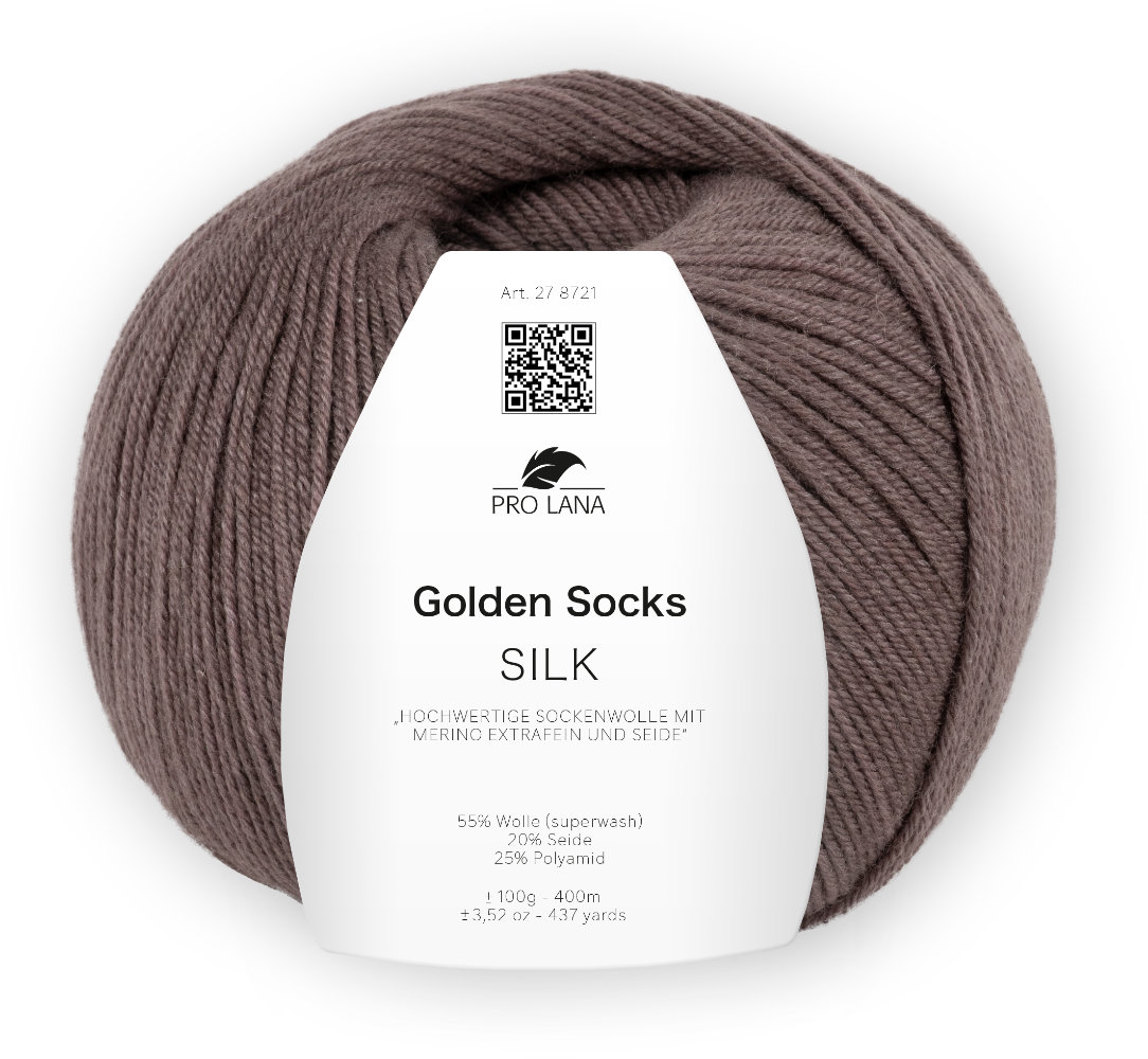 Silk Golden Socks - 4-fach Sockenwolle von Pro Lana 0010 - schlamm Silk Golden Socks - 4-fach Sockenwolle von Pro Lana 0010 - schlamm