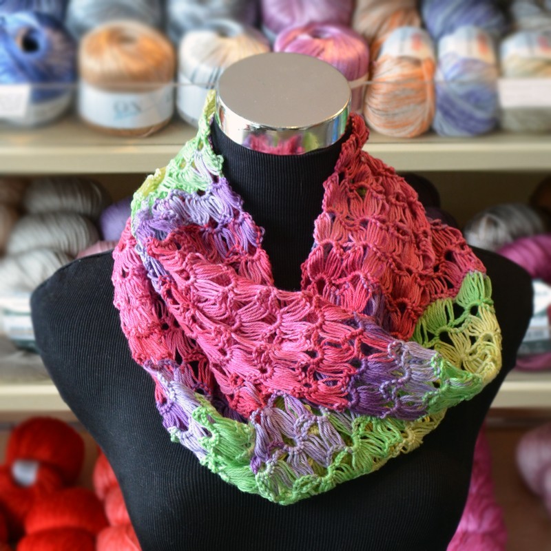 Sommer-Loop Gute Laune | Anleitung | Wolle Sandy Design Color Linie 165  | Stricken | Annemarie