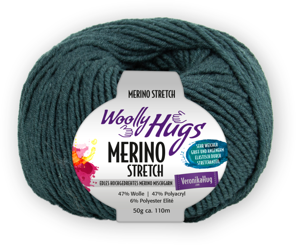 Merino Stretch von Woolly Hugs 0168 - petrol