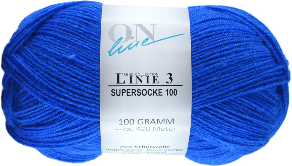 Supersocke 100 Linie 3 Uni 4-fach von ONline 0061 - royal