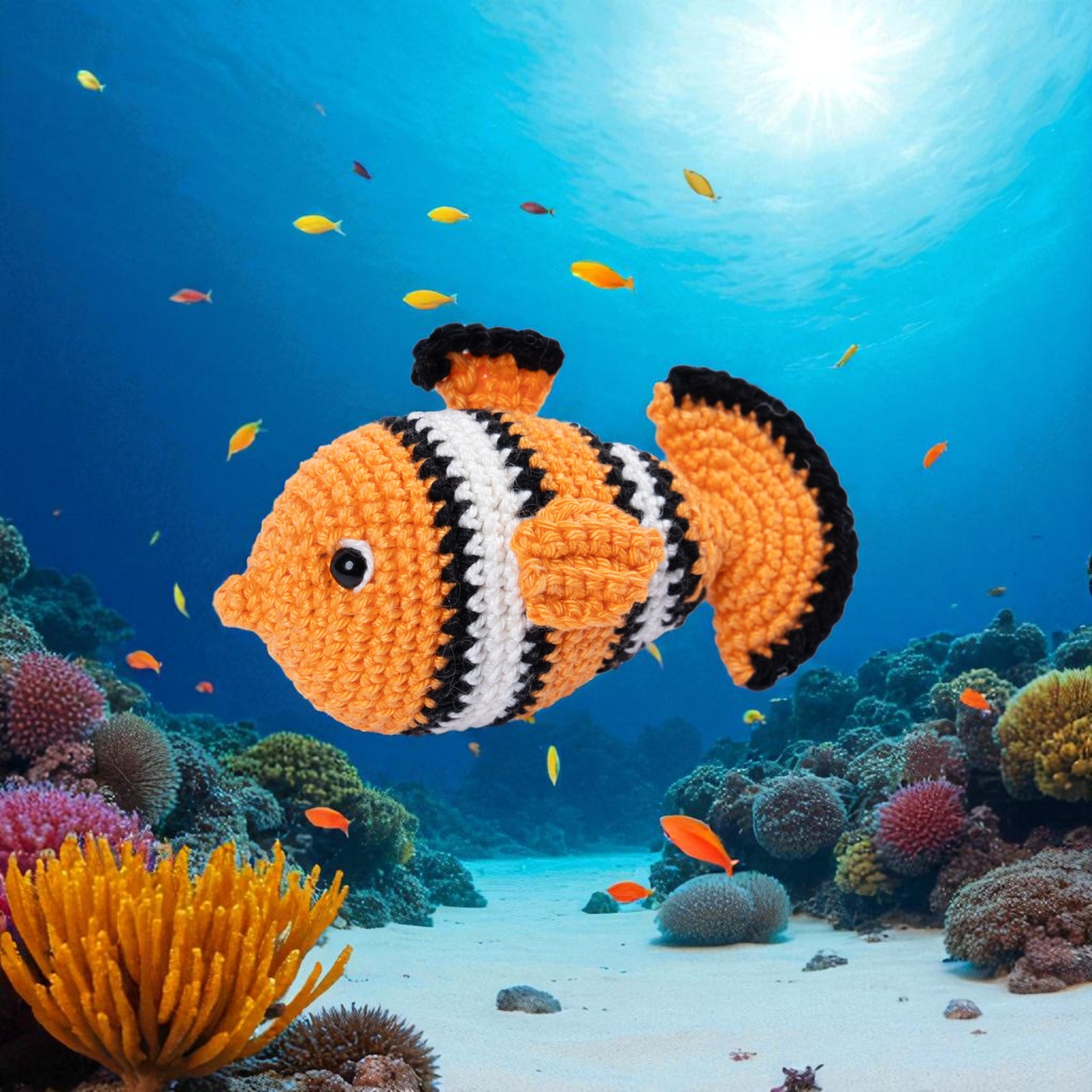 Clownfish Fritzi - MyGurumi   | Wollpaket mit Basic Cotton 0028 - orange | Häkeln | @magicloopscrochet Cansu Deniz-Öztürk