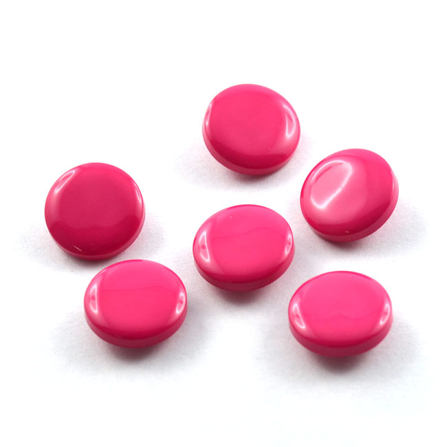 Modeknopf schlicht / glänzend 13 mm pink von Dill