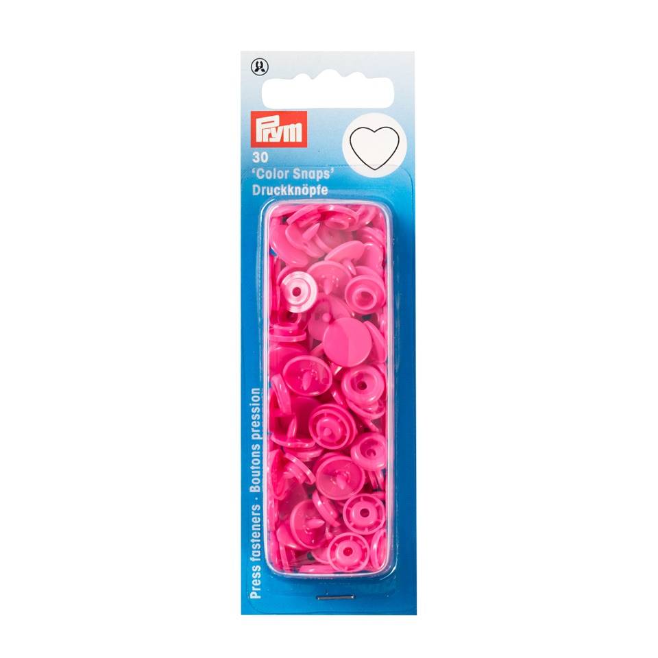 Nähfrei-Druckknöpfe Color Snaps Herz 12,4 mm, 30 Stück  von Prym