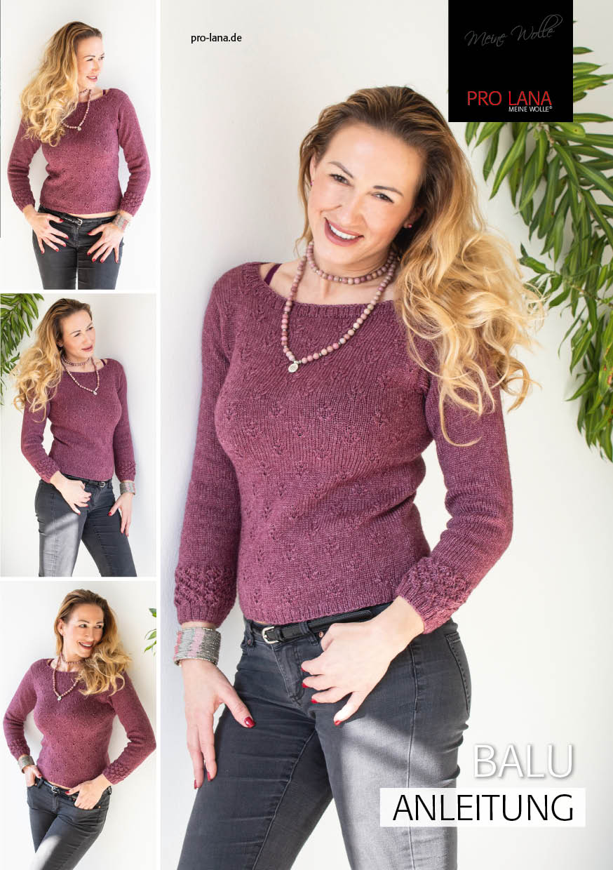 Damenpulli Balu | Einzelanleitung | Wolle Balu  | Stricken | Kathrin Parlatan