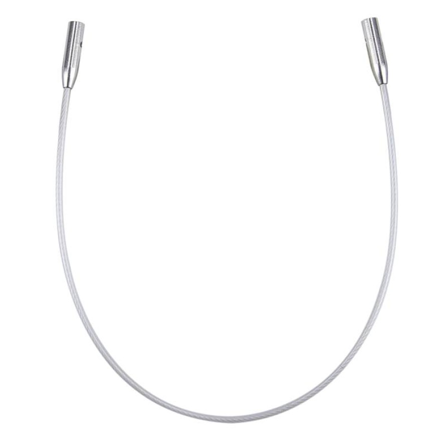 Seil für Nadelspitzen SWIV360 Silver Cable von chiaogoo Small | für NS 2,75 - 5,00 mm 20 cm für 40cm/16'' Rundstricknadel