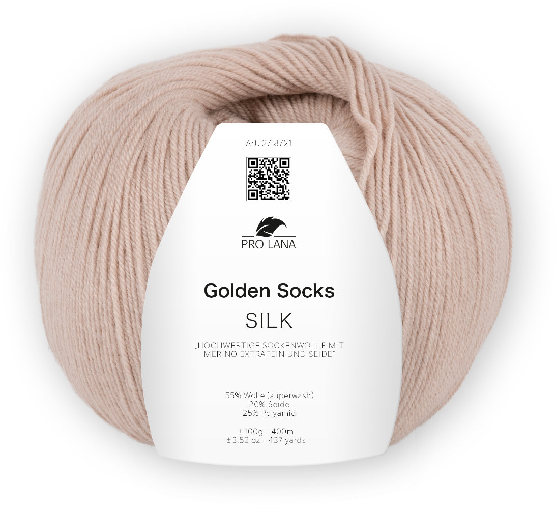 Silk Golden Socks - 4-fach Sockenwolle von Pro Lana 0006 - camel Silk Golden Socks - 4-fach Sockenwolle von Pro Lana 0006 - camel