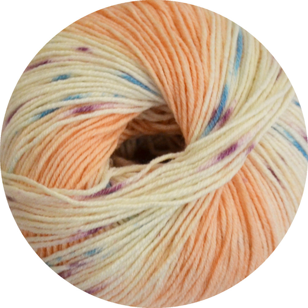 Corafino Linie 5 Color von ONline 0119 - Verlauf orange/weiß gesprenkelt