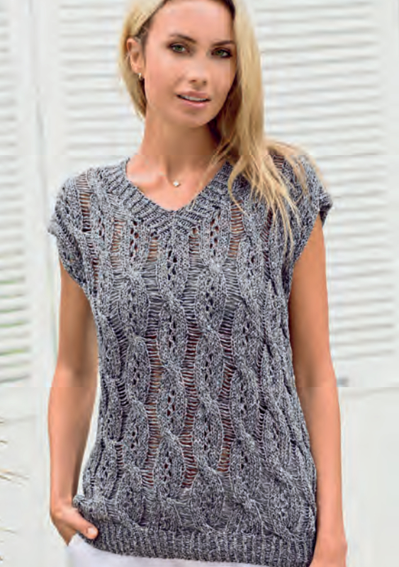 Ajourmustertop | Wollpaket mit Pianosa Linie 489 | Stricken