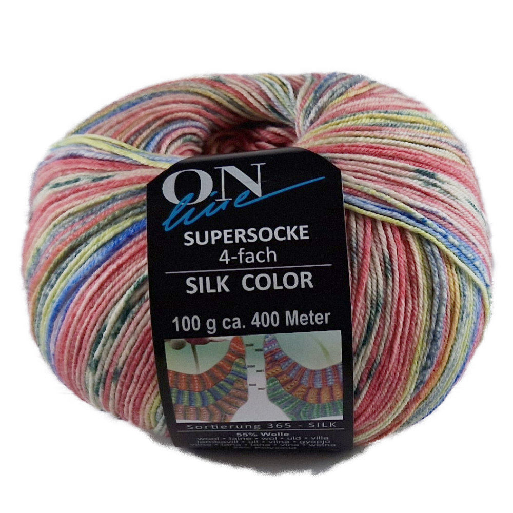 Supersocke Silk Sort. 365 Color 4-fach von ONline Sort 365 - 3028