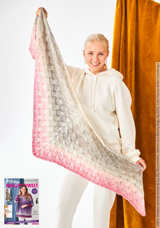 Tuch Smile Hoch Drei | Wollpaket mit Bobbel Merino Mix | Stricken