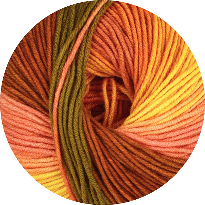 Starwool Linie 4 Design Color von ONline 0219 - lachs/gelb/rost/olive