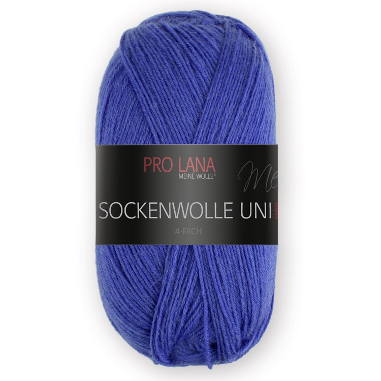 Sockenwolle uni - 4-fach von Pro Lana 0425 - royal