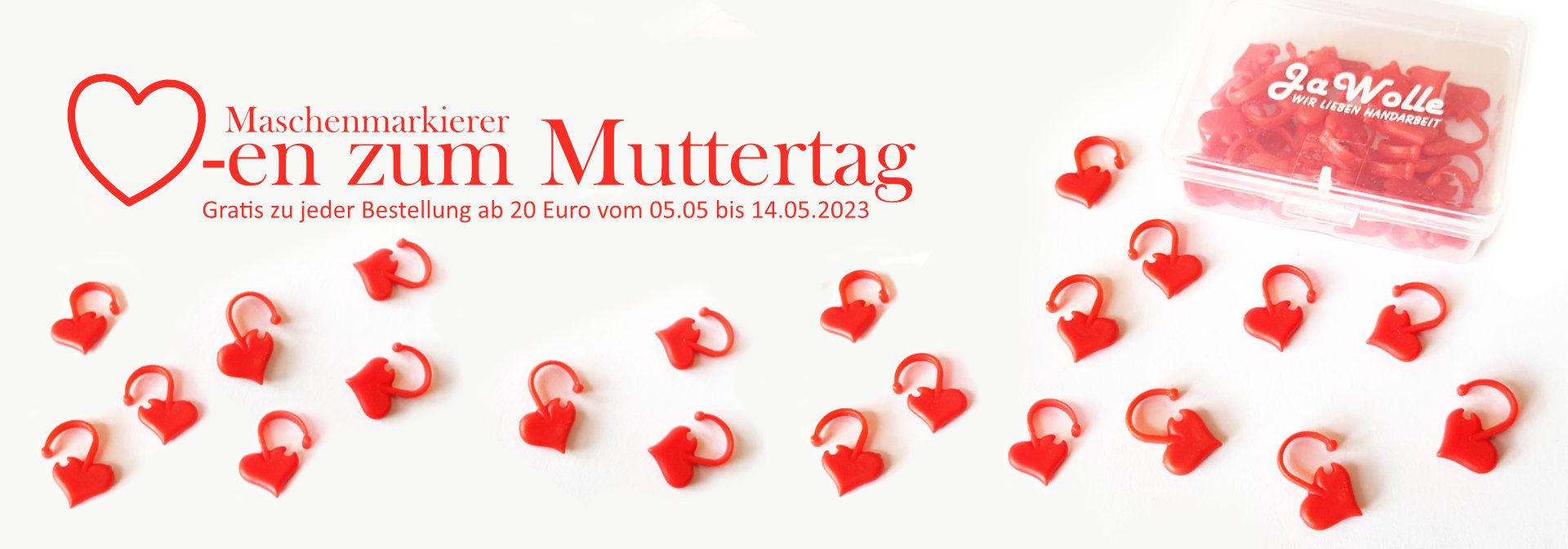 Maschenmarkierer Herzen zum Muttertag