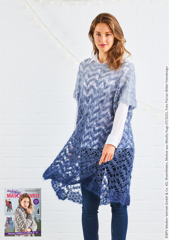 Überwurf Rishiri | Anleitungsheft | Wolle Lace  | Häkeln | Woolly Hugs