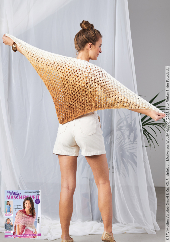 Tuch Zopfmuster ( abSpitze )  | Wollpaket mit BOBBEL cotton 800m  | Häkeln | Veronika Hug, Woolly Hugs, Christophorus Verlag