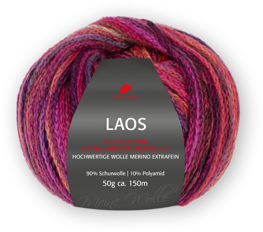 Laos Kettgarn von Pro Lana 0082 - beere